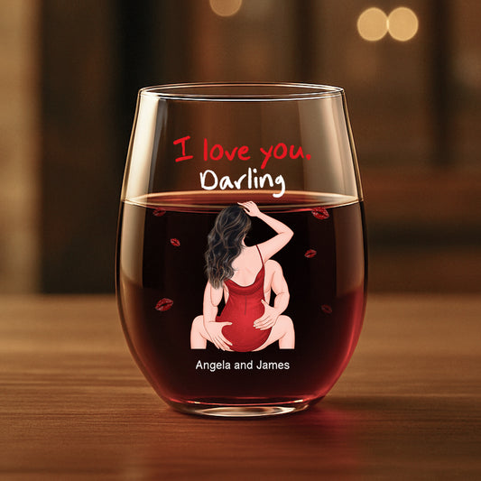 3671IUS1 personalized couple gifts i love you stemless wine glass 3671I6Q5G