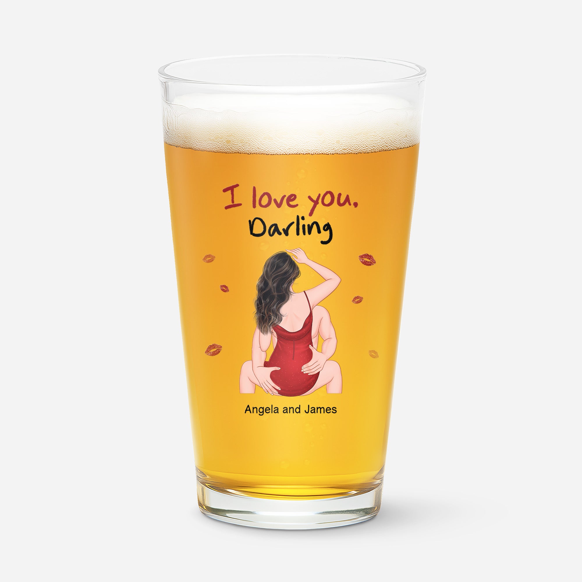 3671IUS1 romantic personalized gifts for couples i love you beer glass 3671I6Q5G