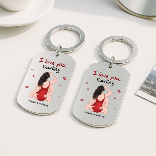 3671JUS2 personalized couples keychains_ romantic gifts for couples 3671J6Q5G