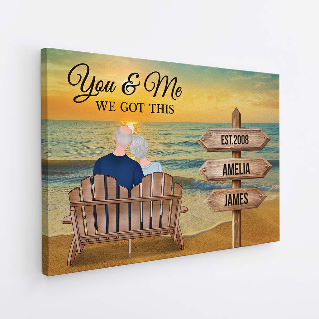 3676CUK2 you me we got this canvas personalised couple gifts