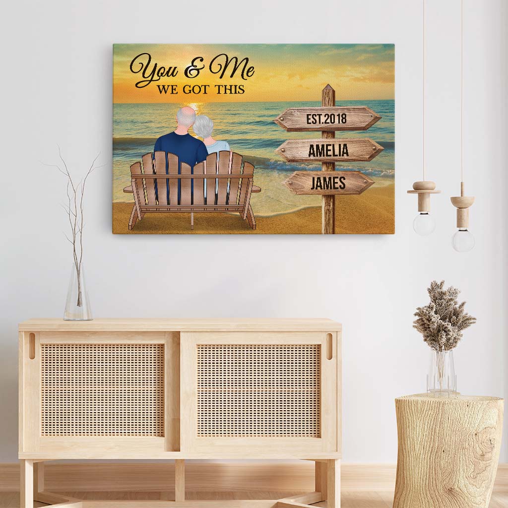 3676CUK3 you me we got this canvas personalised couple gifts