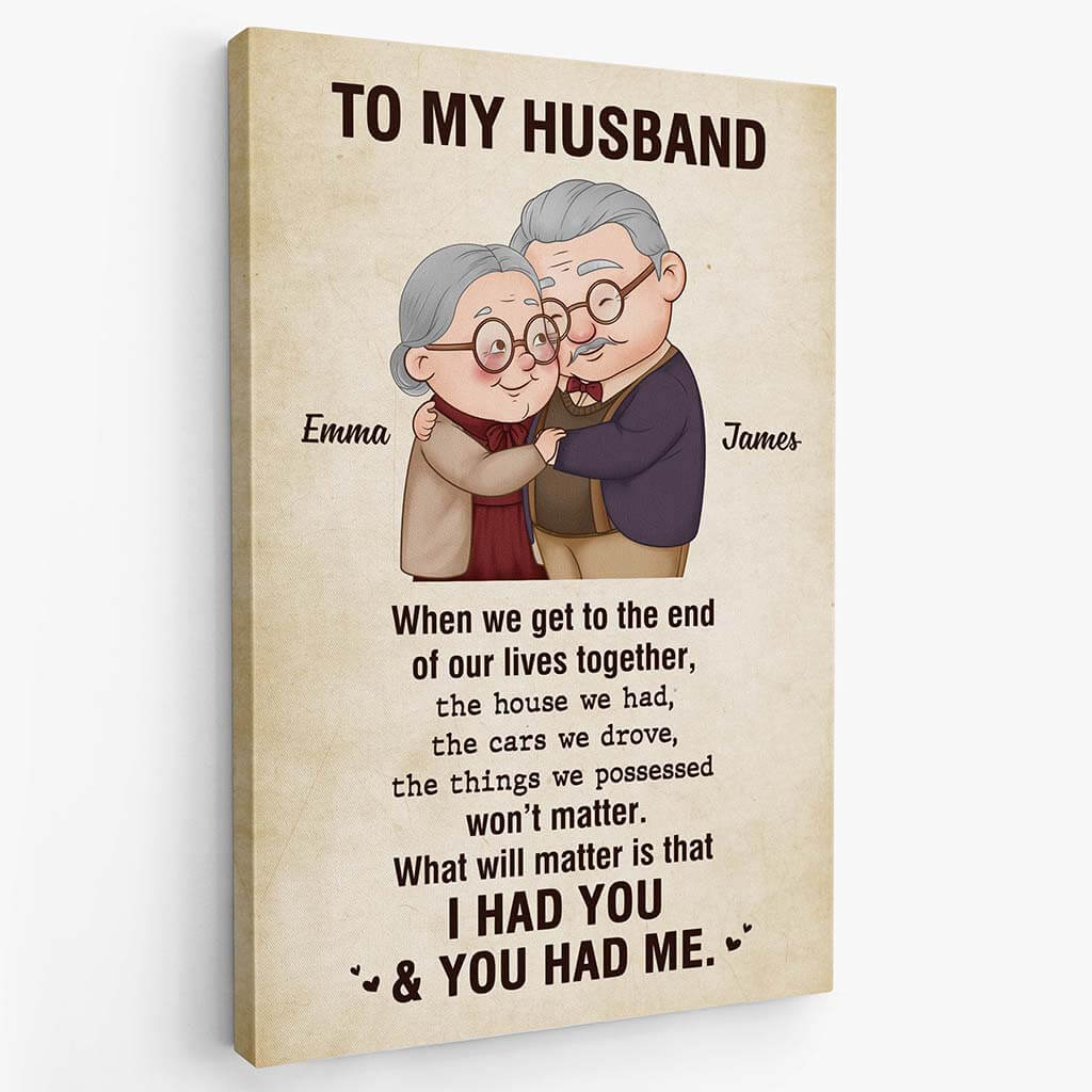 3678CUK2 what will matter is that i had you and you had me canvas romantic personalised gifts for couple