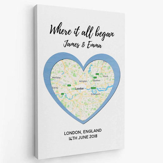 3681CUK2 where it all began map canvas customised presents for couple