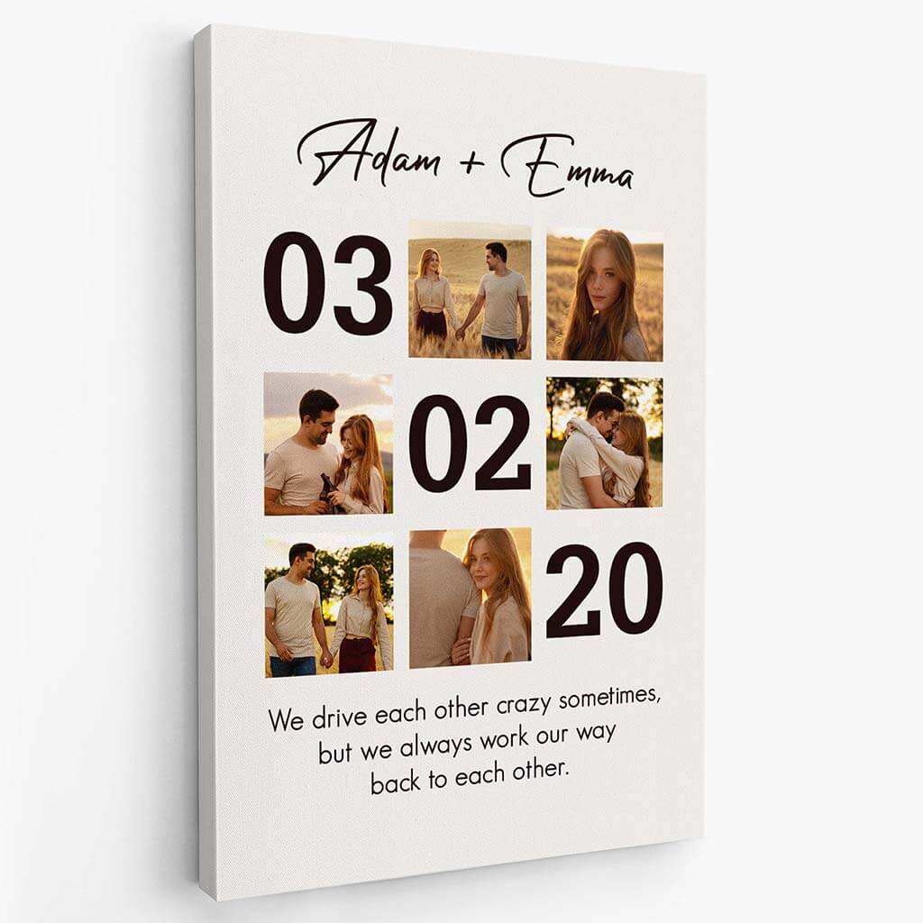 3682CUK2 we always work our way back to each other photo canvas personalised presents for couple