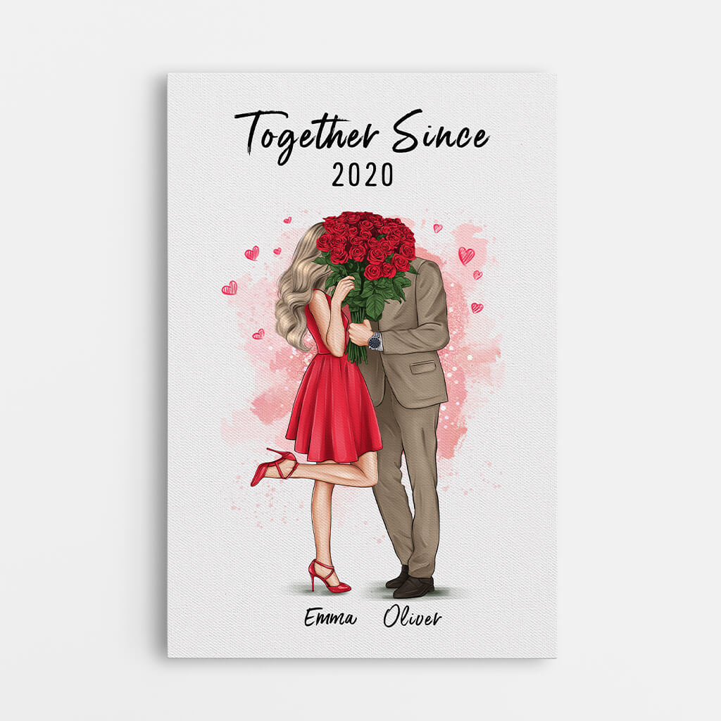 3685CUK1 together since canvas personalised anniversary gifts for couple