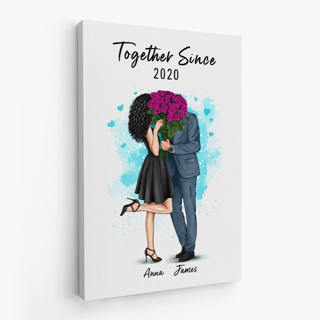 3685CUK2 together since canvas personalised anniversary gifts for couple