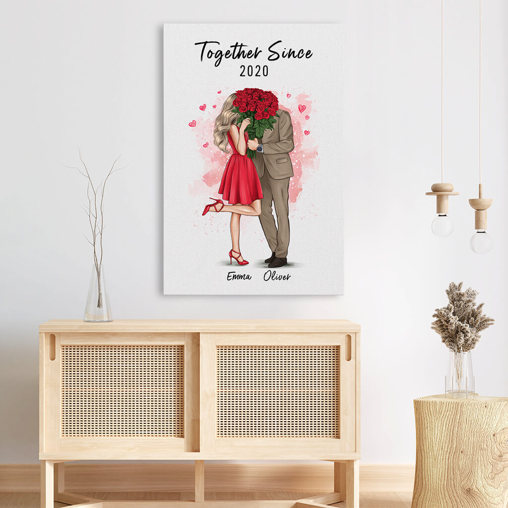 3685CUK3 together since canvas personalised anniversary gifts for couple