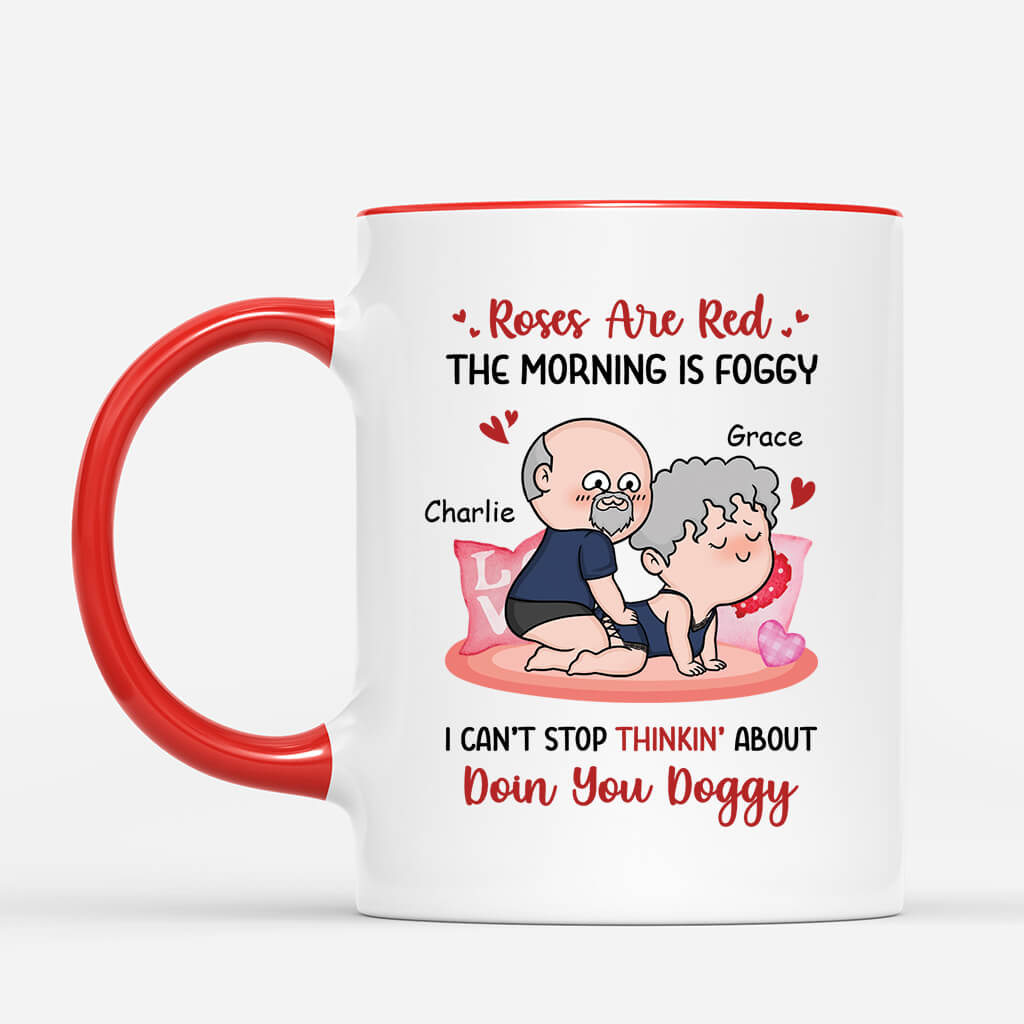 3703MUK2 roses are red the morning is foggy i cant stop thinkin about doin you doggy personalised couple mug_2c4f305d 55aa 42fc a845 f7858bea3c6c