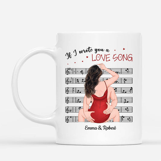 3731MUK1 if i wrote you a love song funny customised mug for couple
