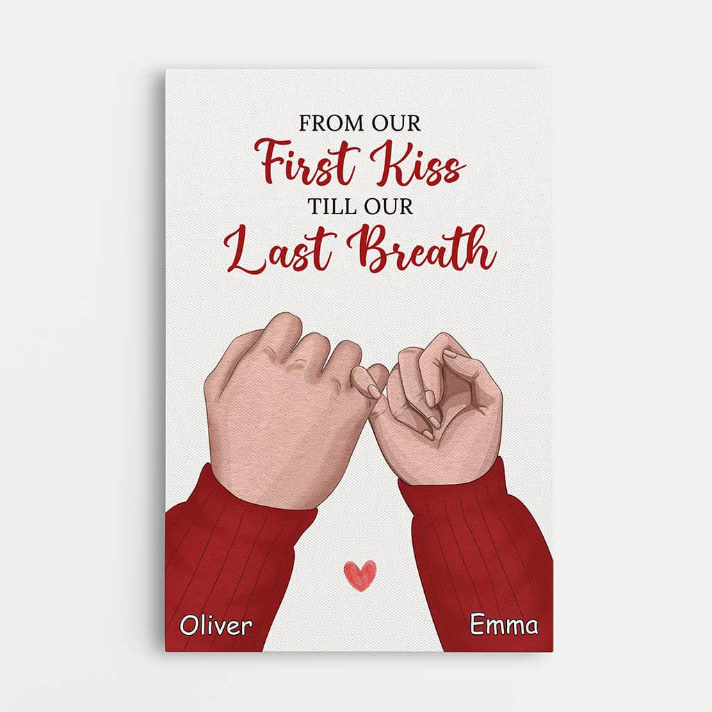 3739CUK1 from our first kiss till our last breath custom canvas print for couple_Mockup_1