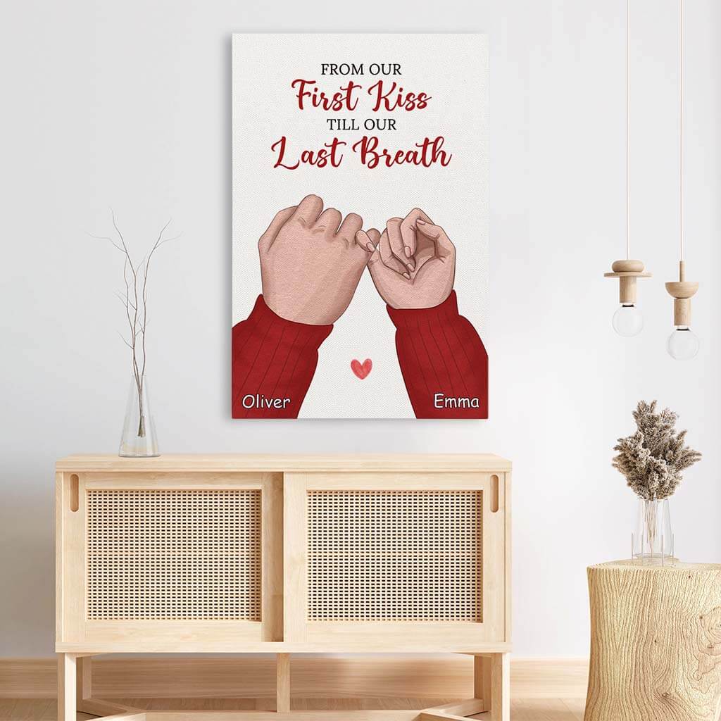 3739CUK1 from our first kiss till our last breath custom canvas print for couple_Mockup_3