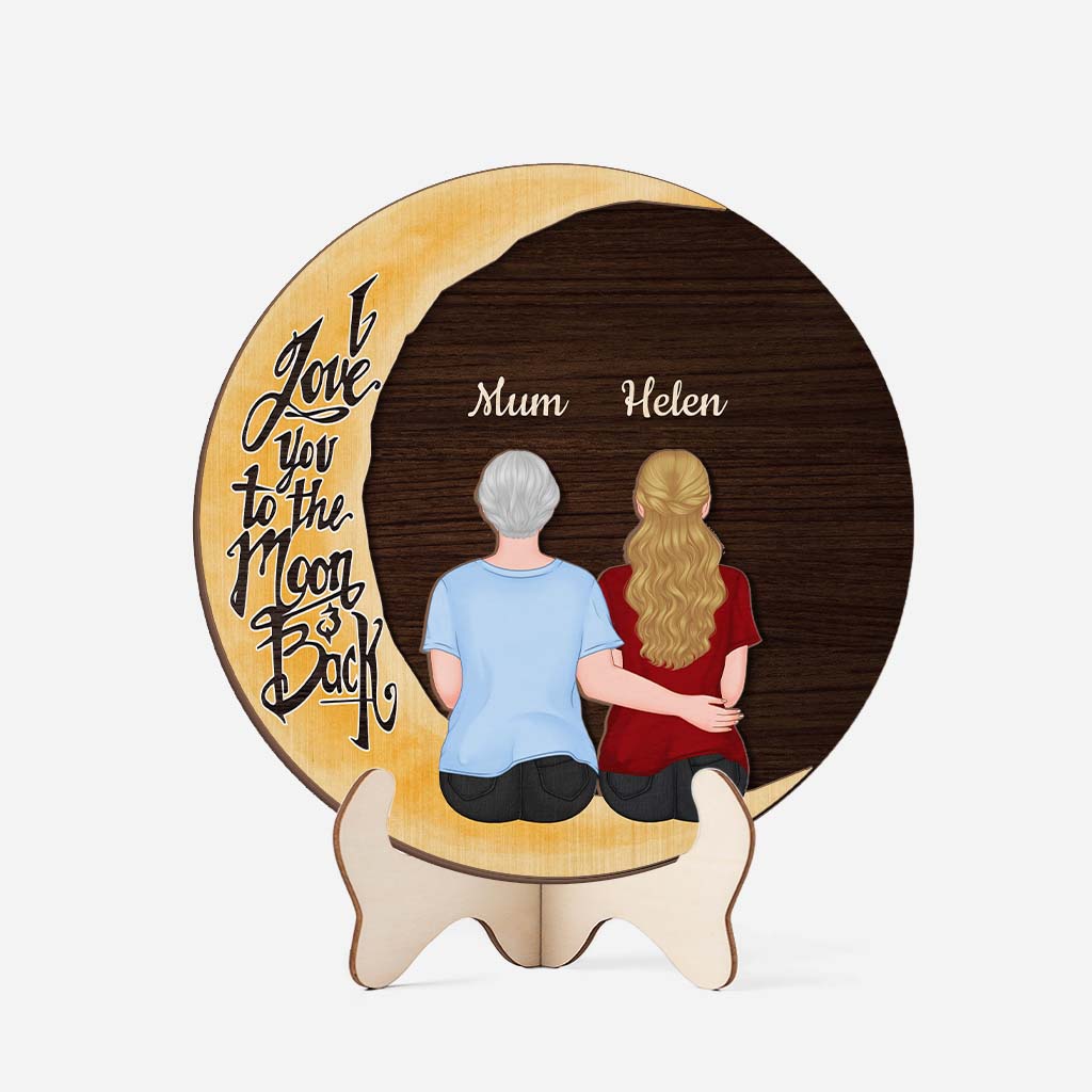 3765QUK1 i love you to the moon and back wooden plaque  personalized gifts for mom grandma  3765Q5E7A