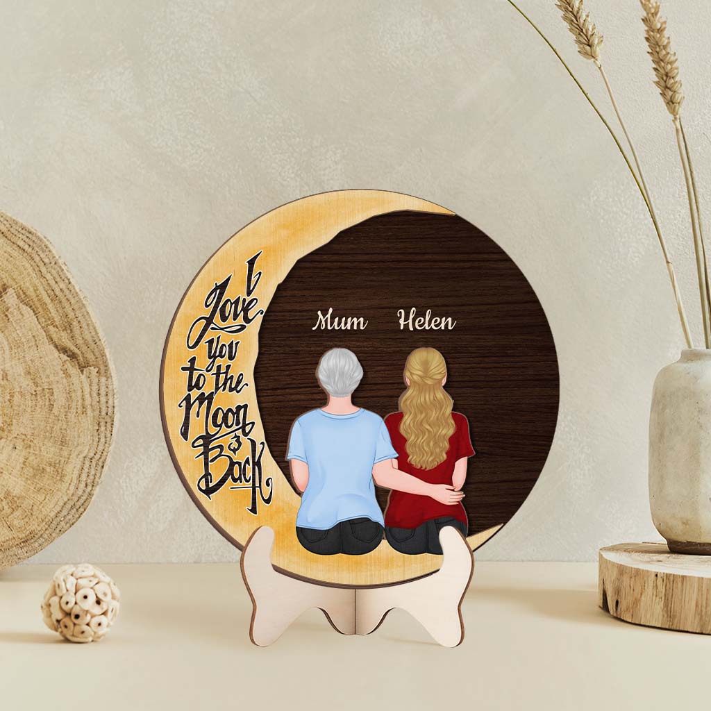 3765QUK2 i love you to the moon and back wooden plaque  personalized gifts for mom grandma  3765Q5E7A
