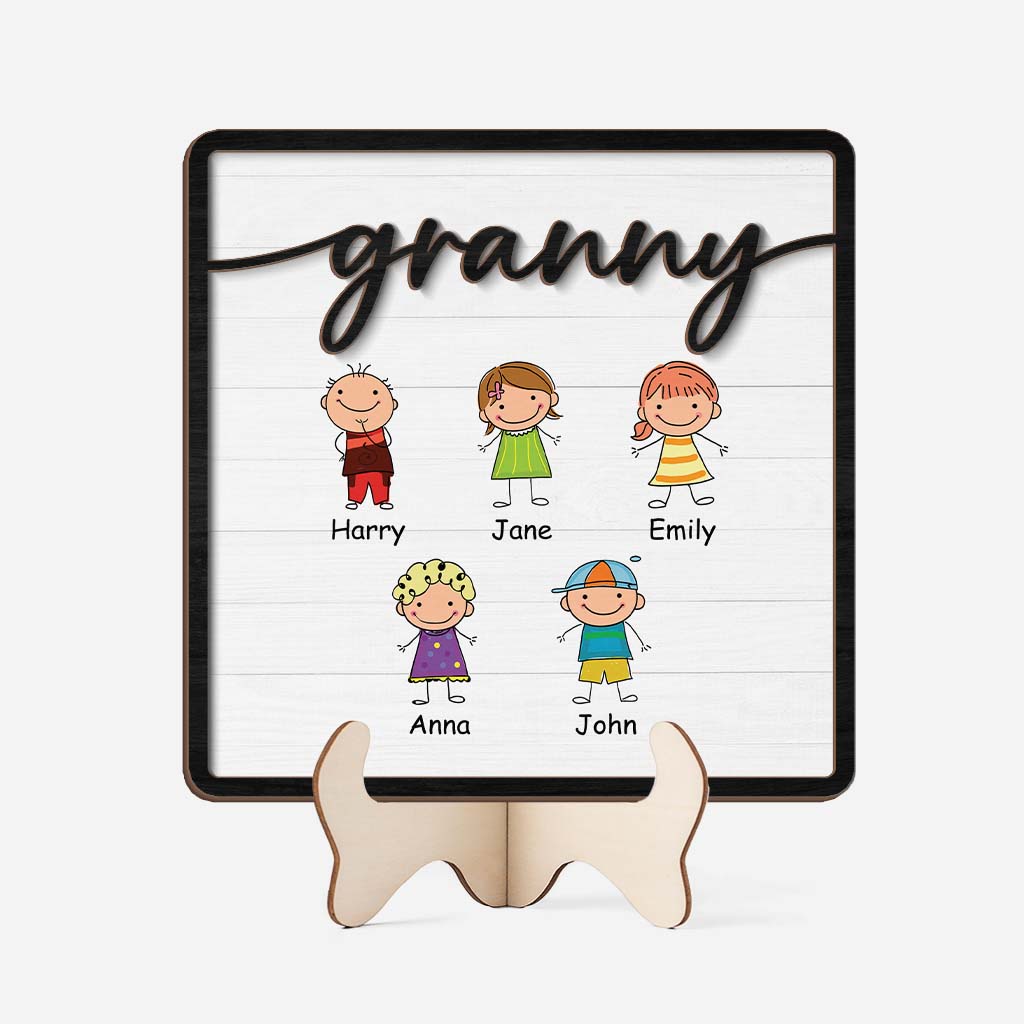 3770QUK1 grandma mommy kids wooden plaque  personalized gifts for grandma 3770Q5I5A