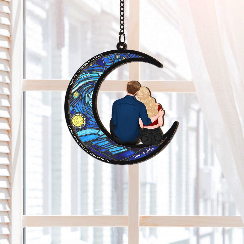 3771UUS2 i love you to the moon and back suncatcher custom gifts for couple 3771U