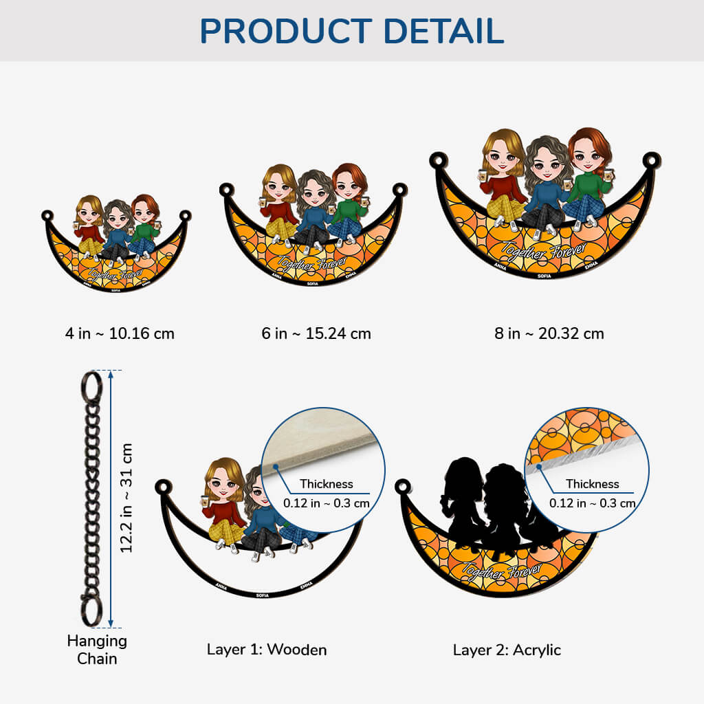 3772UUS3 together forever suncatcher personalized gifts for friends 3772U8E0E