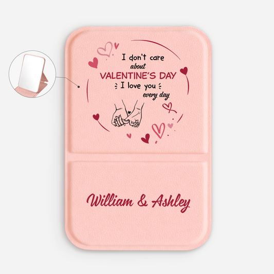 3793AUK1 personalised i dont care about valentines day compact mirror for couples 3793ajsfag