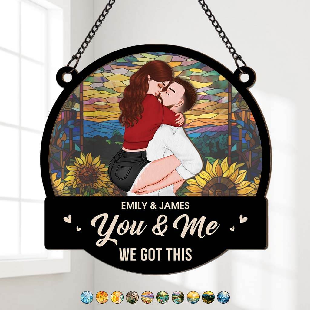 3797UUS1 you me we got this personalized window hanging suncatcher ornament 3797U5E7G