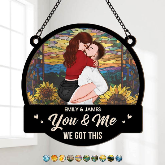 3797UUS1 you me we got this personalized window hanging suncatcher ornament 3797U5E7G