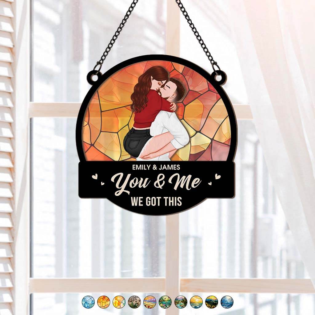 3797UUS2 you me we got this personalized window hanging suncatcher ornament 3797U5E7G