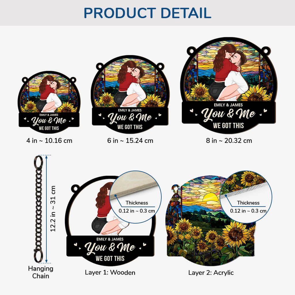 3797UUS3 you me we got this personalized window hanging suncatcher ornament 3797U5E7G