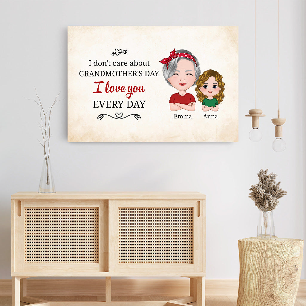 3799CUK3 personalised i dont care about grandmothers day i love you every day canvas 3799C_12c6b5e1 b0f7 4148 8058 604c0f2237a6