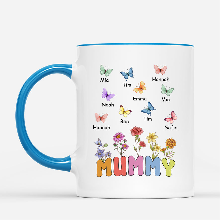 3803MUS2 flower grandma with butterfly grandkids personalized grandma mug 3803M8L7A_c17b3be2 2d60 4dc5 a8bb e5904cac83c6