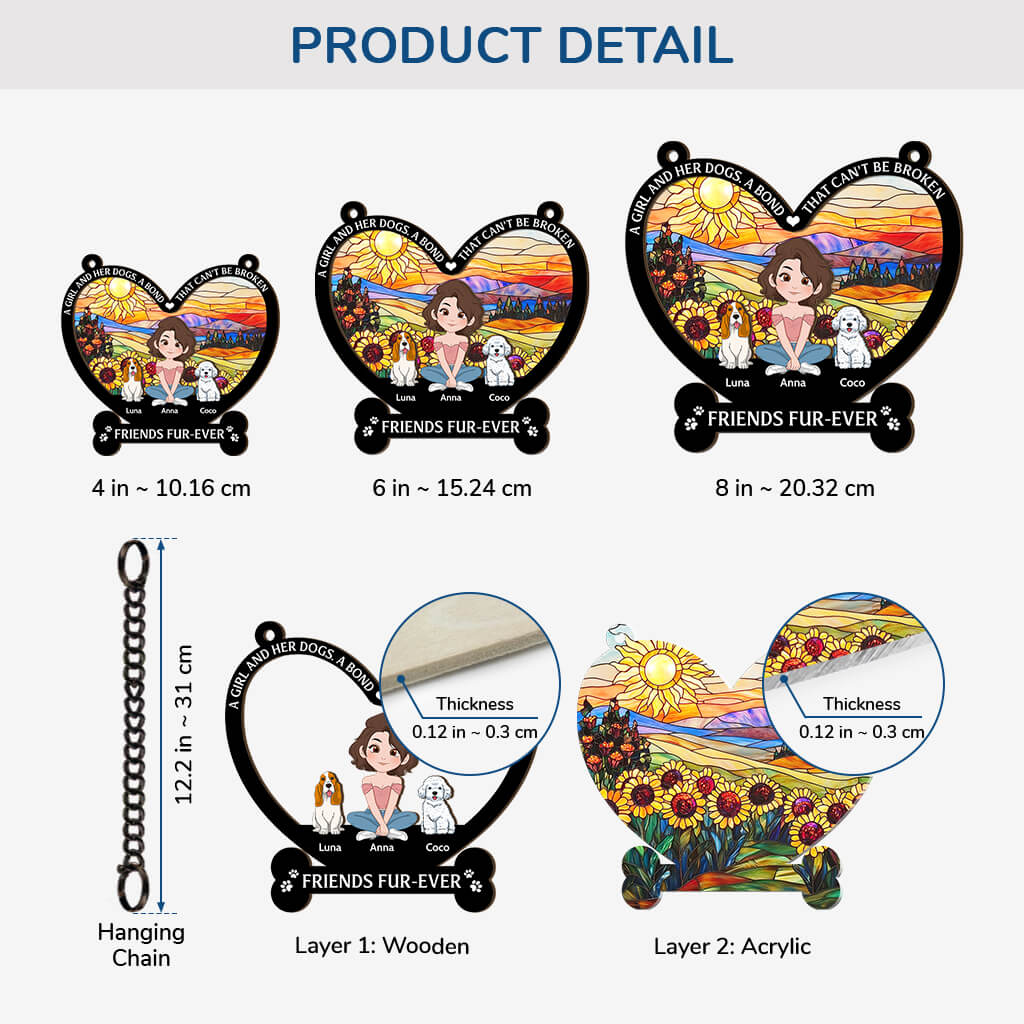 3811UUS3 a girl and her dogs a bond that cant be broken personalized window hanging suncatcher ornament best gifts for dog lovers_ 3811U3E8C