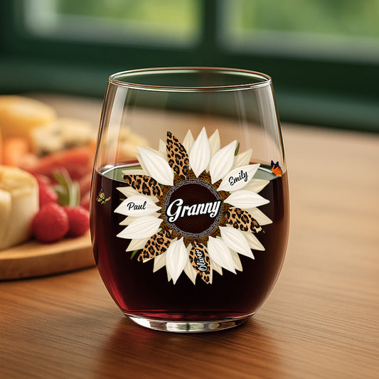 3827IUk2 sunflower wine glasses personalized gifts for mom grandma 3827IKL5A