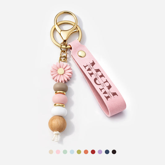 3840MUK1 personalised daisy beaded keyring with names for mum 3840mj8v5a_3