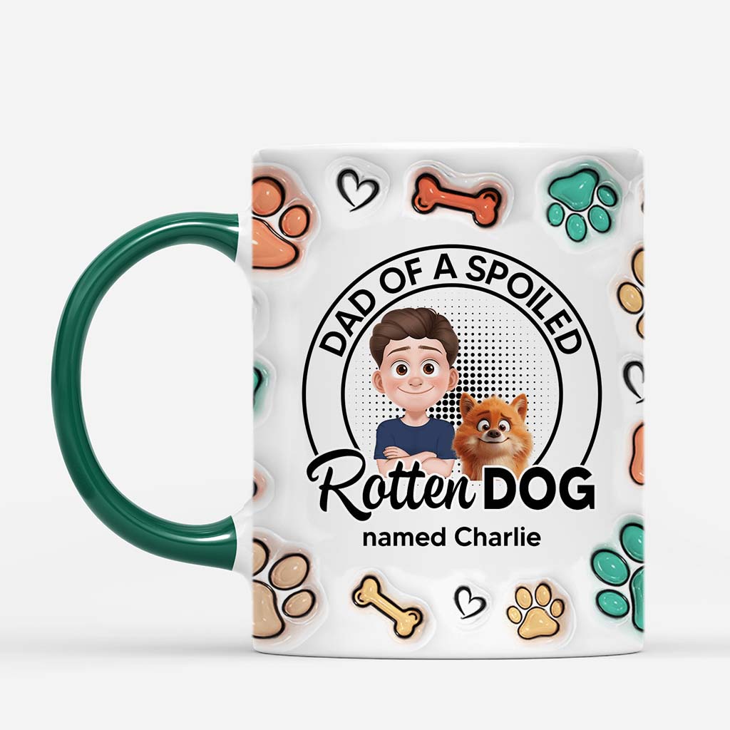 3843MUK2 Personalised Mum of a Spoiled Rotten Dog 3D Inflated Effect Mug 3843M_c30850a4 e180 4b25 94b1 bf0a74085315