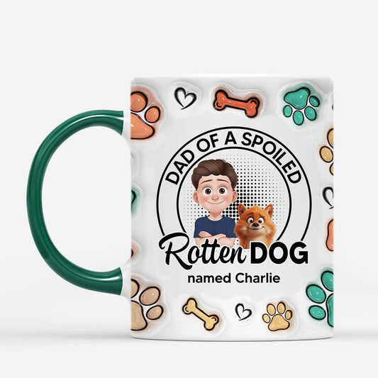 3843MUK2 Personalised Mum of a Spoiled Rotten Dog 3D Inflated Effect Mug 3843M_c30850a4 e180 4b25 94b1 bf0a74085315