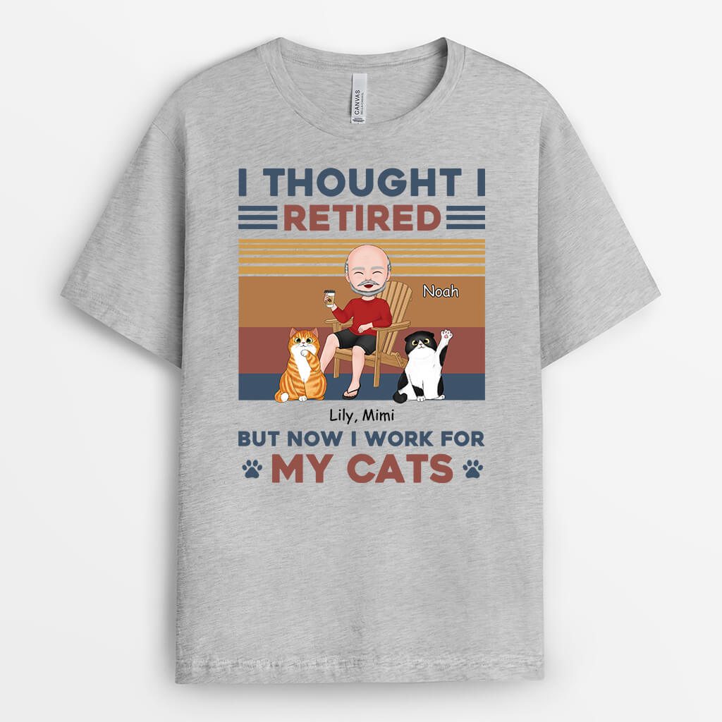 3845AUS1 personalized retirement gifts for women cat shirts for humans 3845AT40D