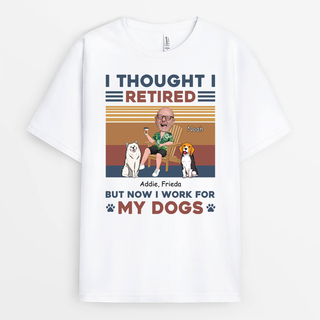 3845AUS2 personalized dog mom gifts funny retirement t shirts for women 3845AT40C