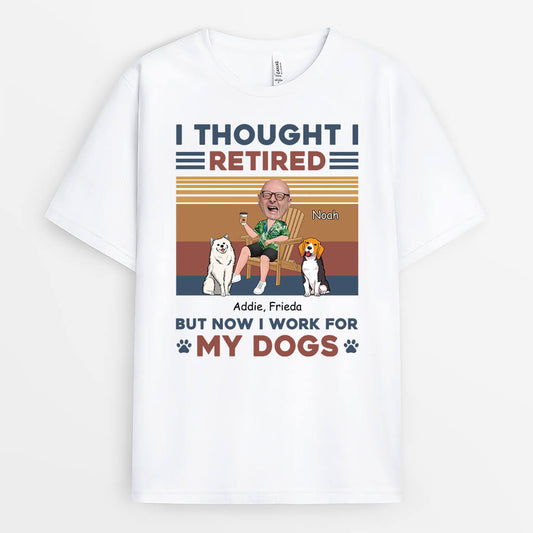 3845AUS2 personalized dog mom gifts funny retirement t shirts for women 3845AT40C