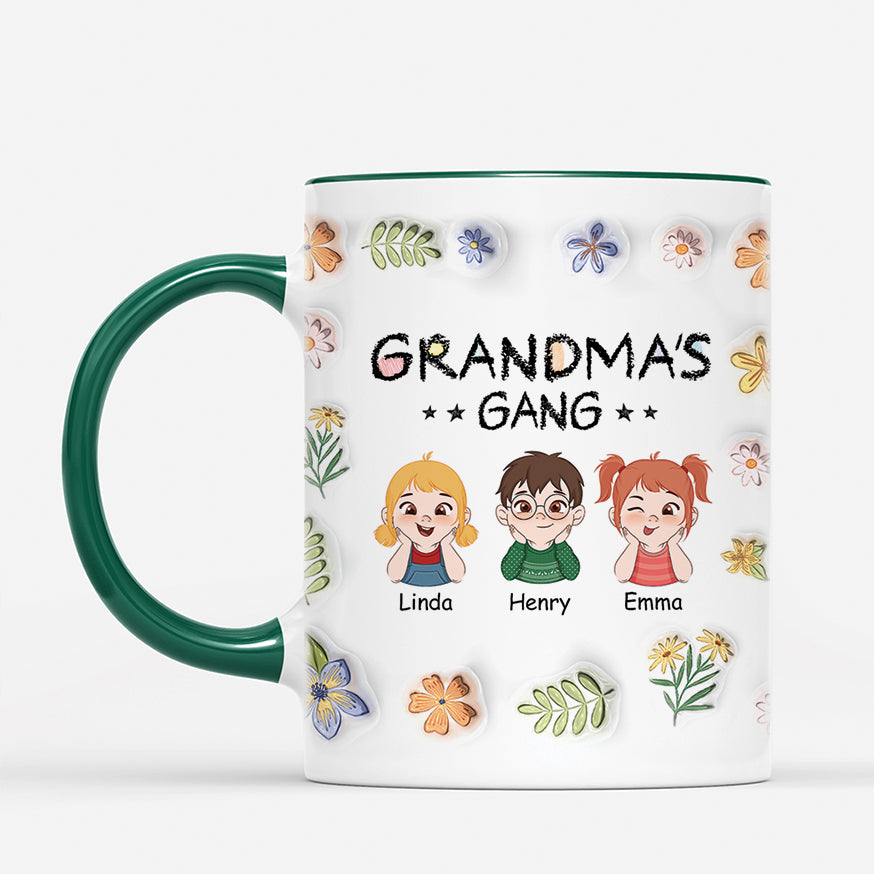 3856MUK2 personalised grandmas gang 3d printing effect mug 3856M6K8A
