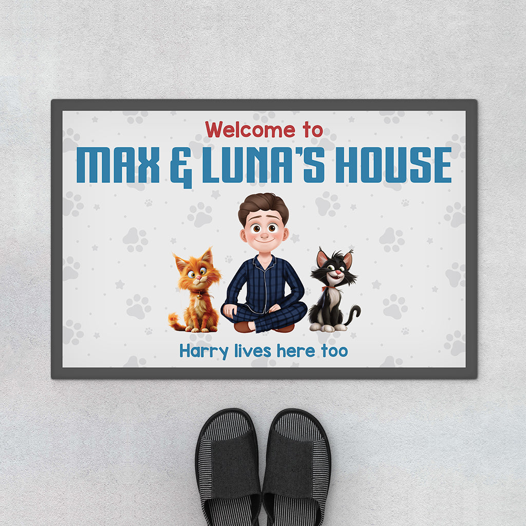 3859DUK1 personalised funny cat welcome doormat_ 3859D5I0D_2b60501d 6477 4fad b0af d42808fa7b99