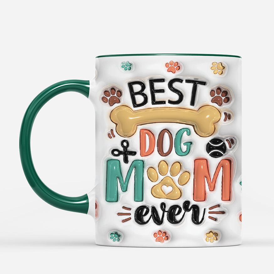 3861MUS2 personalized dog mom gifts best dog mom ever 3d effect mug 3861MTL8C