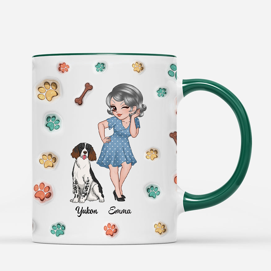 3861MUS3 personalized dog mom gifts best dog mom ever 3d effect mug 3861MTL8C