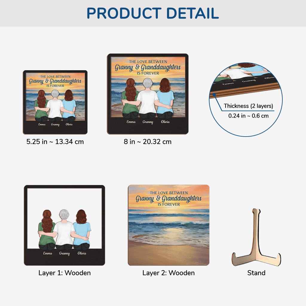 3864QUK3 personalised the love between a mother and daughter is forever_ wooden plaque 3864QKI7A