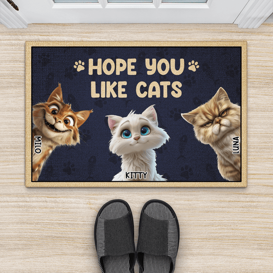3872DUS2 custom presents for cat lovers hope you like cats doormat_ 3872DTN5D