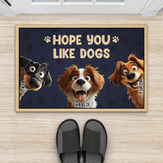 3872DUS2 personalized dog gifts for owners hope you like dogs doormat_ 3872DTN5C
