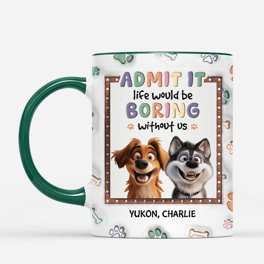 3873MUS2 personalized dog gifts for owners 3d printing effect coffee mug_ 3873MKN5C