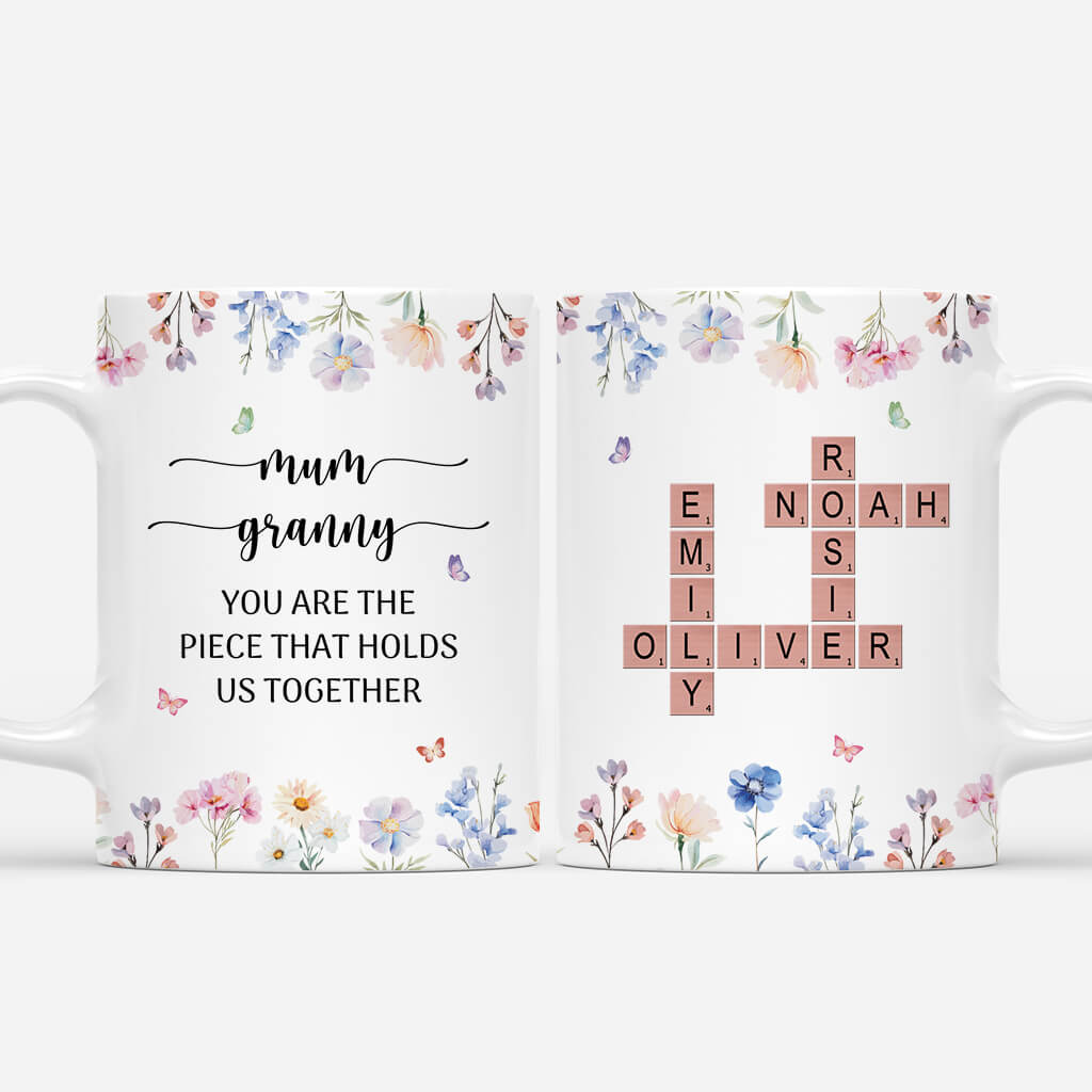 3883MUK1 personalised mum grandma you are the piece that holds us together crossword mug 3883M8I5A