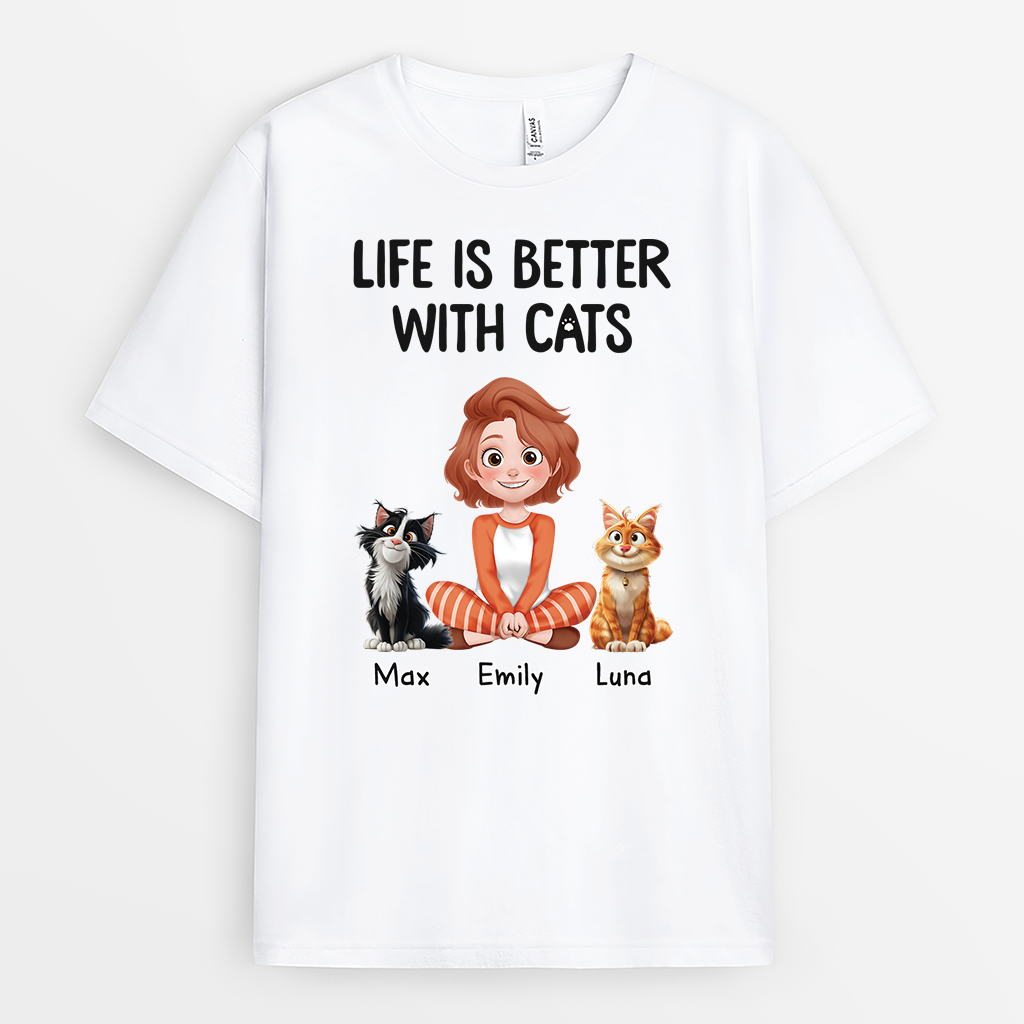 3903AUS1 custom cat shirt cat mom gifts life is better with a cat 3903A5N0D_4bc55753 3ccf 4356 a022 124747edc3f1