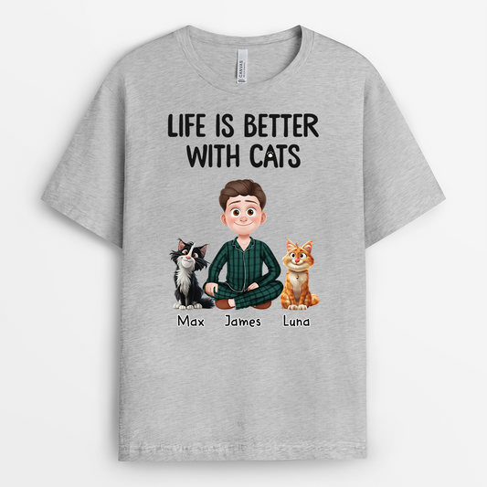 3903AUS2 custom cat shirt cat mom gifts life is better with a cat 3903A5N0D_7b75bfaa f2a4 43e6 bf6b 6d30aae6c661