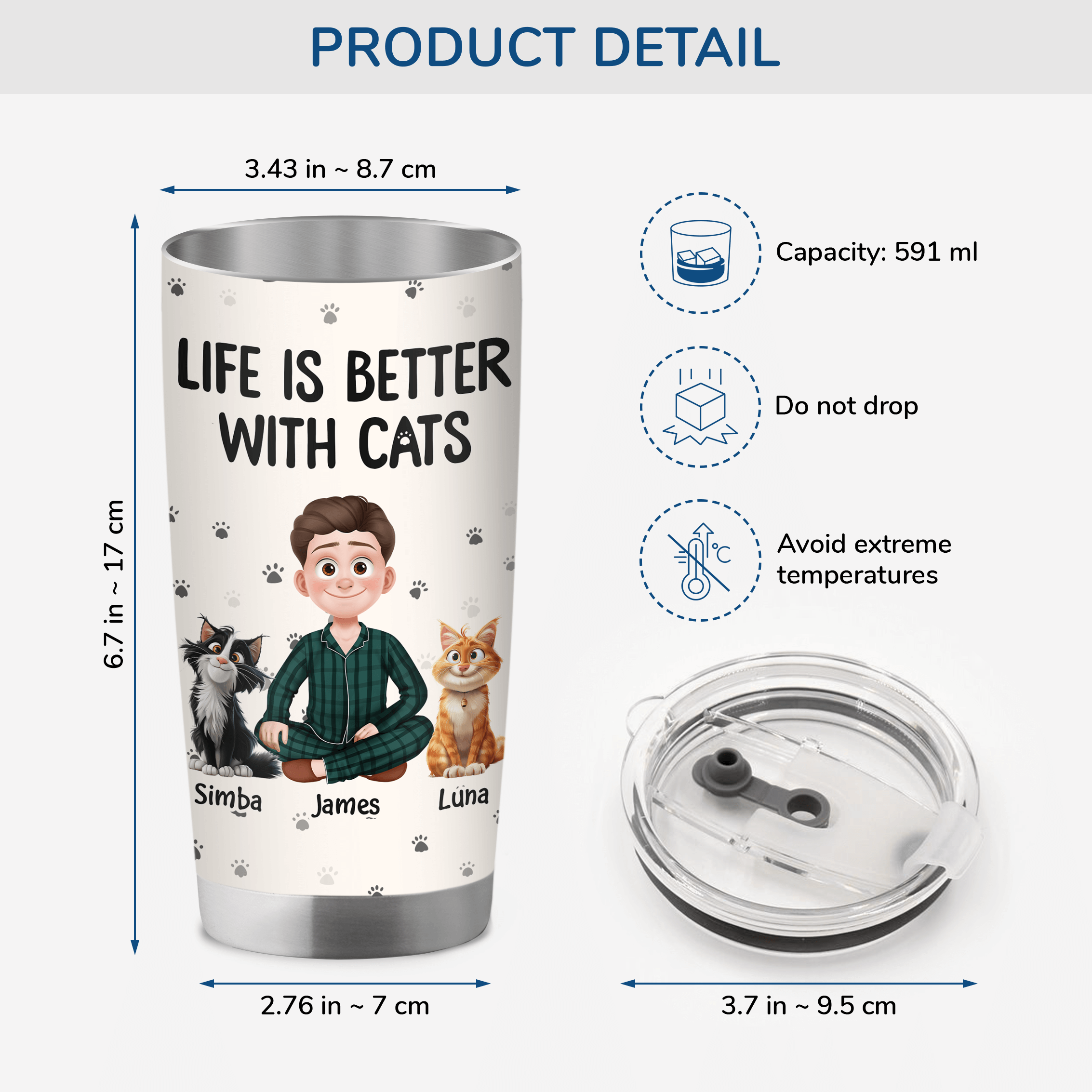 3903TUK3 custom presents for cat owners life is better with cats 20oz tumbler_ 3903T5N0D