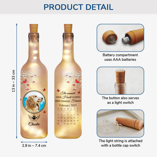 3904LUK2 personalised the moment your heart stopped mine changed forever bottle light for dog owners 3904L_0fadae8d 80c4 429d 9506 2d4fae2ab763