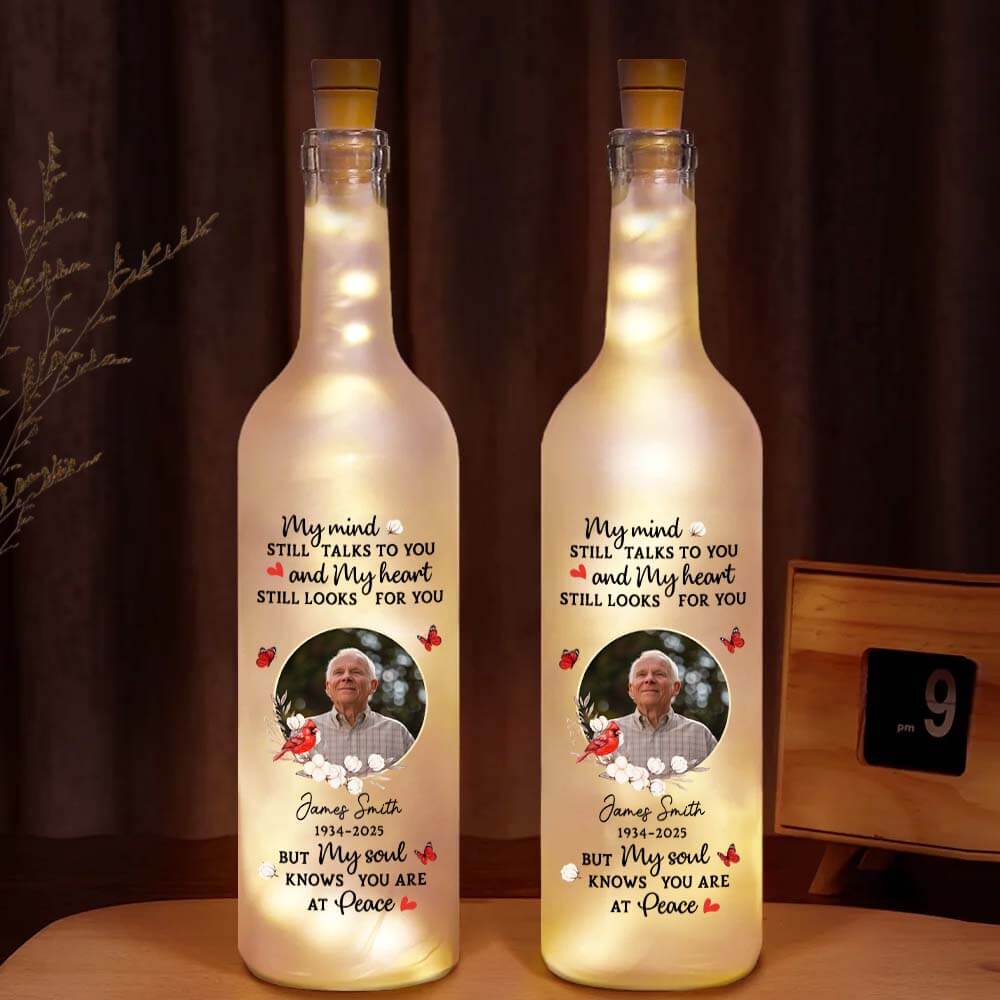 3916LUS1 personalized memorial gifts for loss of mother bottle light with photo_ 3916L3M5A