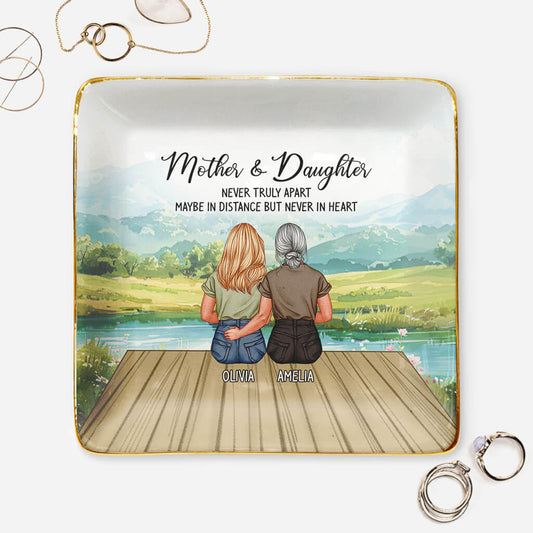 39312UK1 personalised mother daughter never truly apart jewellery dish 393125K5A